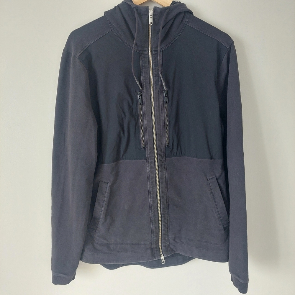 Lululemon Mens Dispatch Full Zip Hoodie Jacket Black Size Large